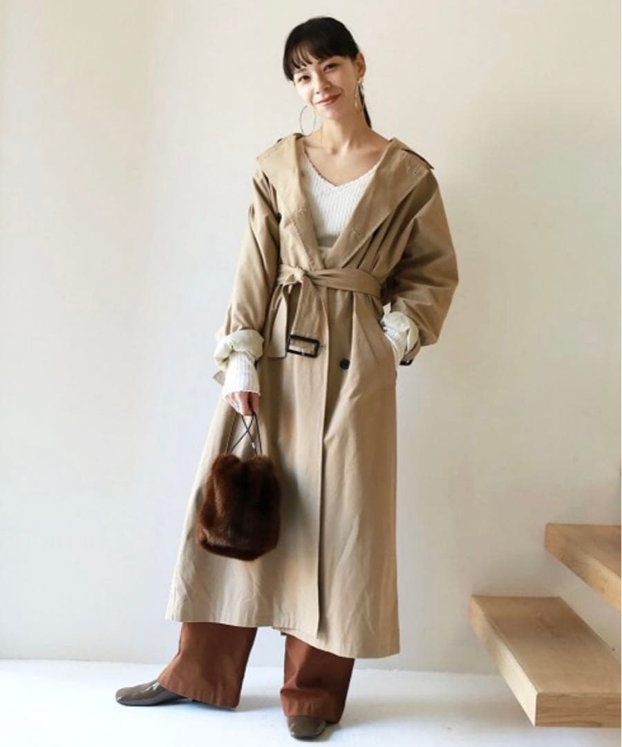 todayful ロングトレンチコート　38