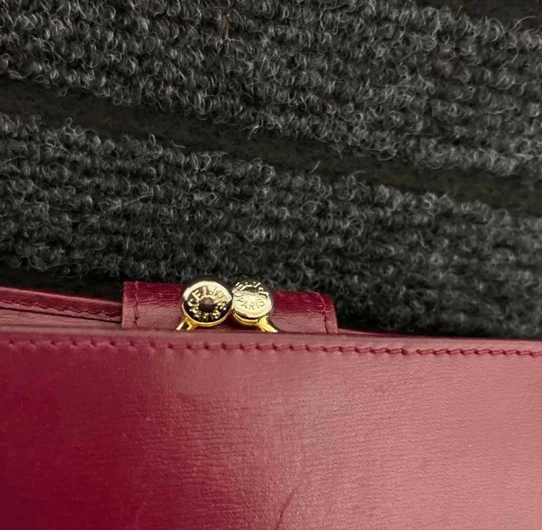 セリーヌCELINE 二つ折り財布 ボルドー がま口 レザー 折財布 希少 美品