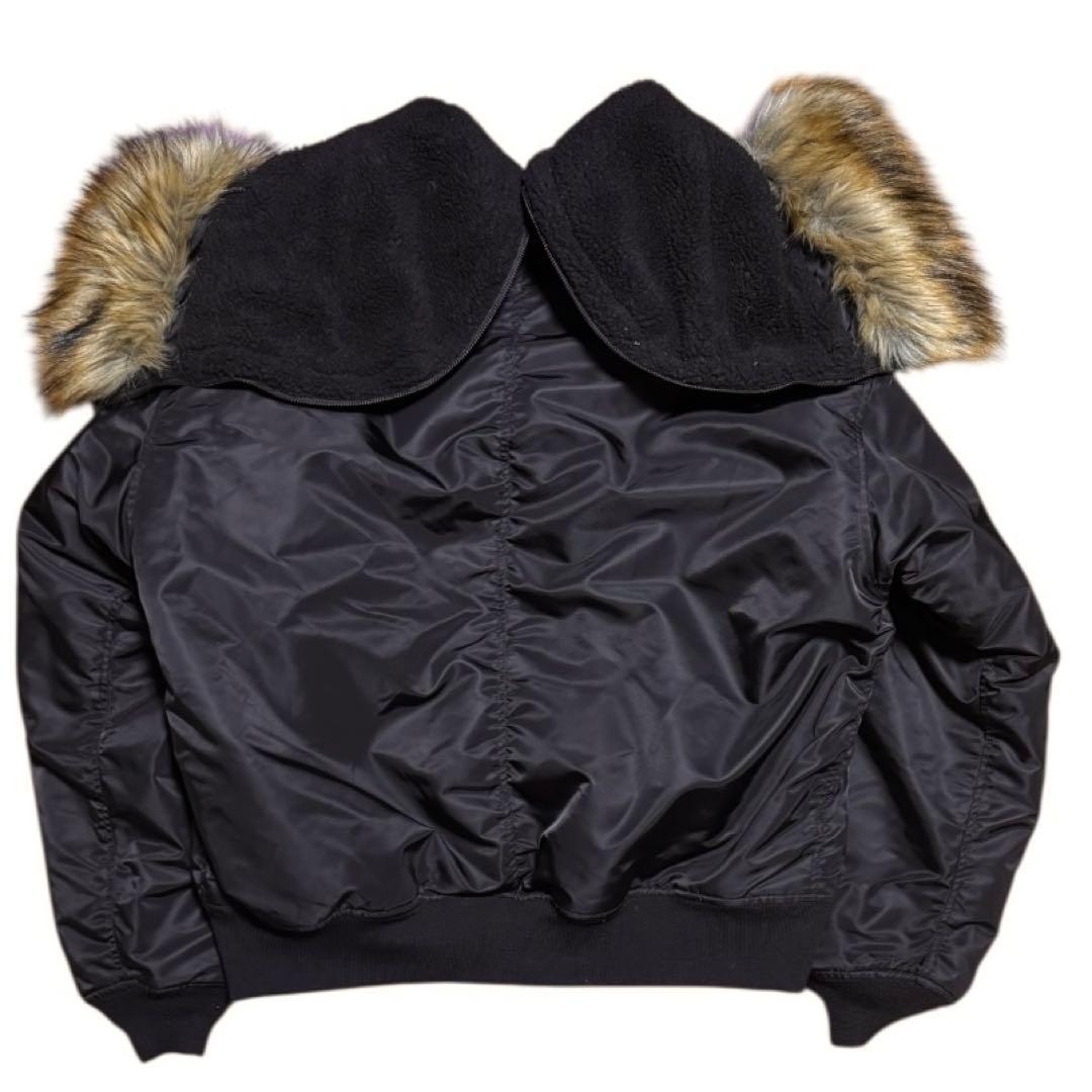 美品 BEAMS N-2B フライトジャケット プリマロフト ブラック Lサイズ