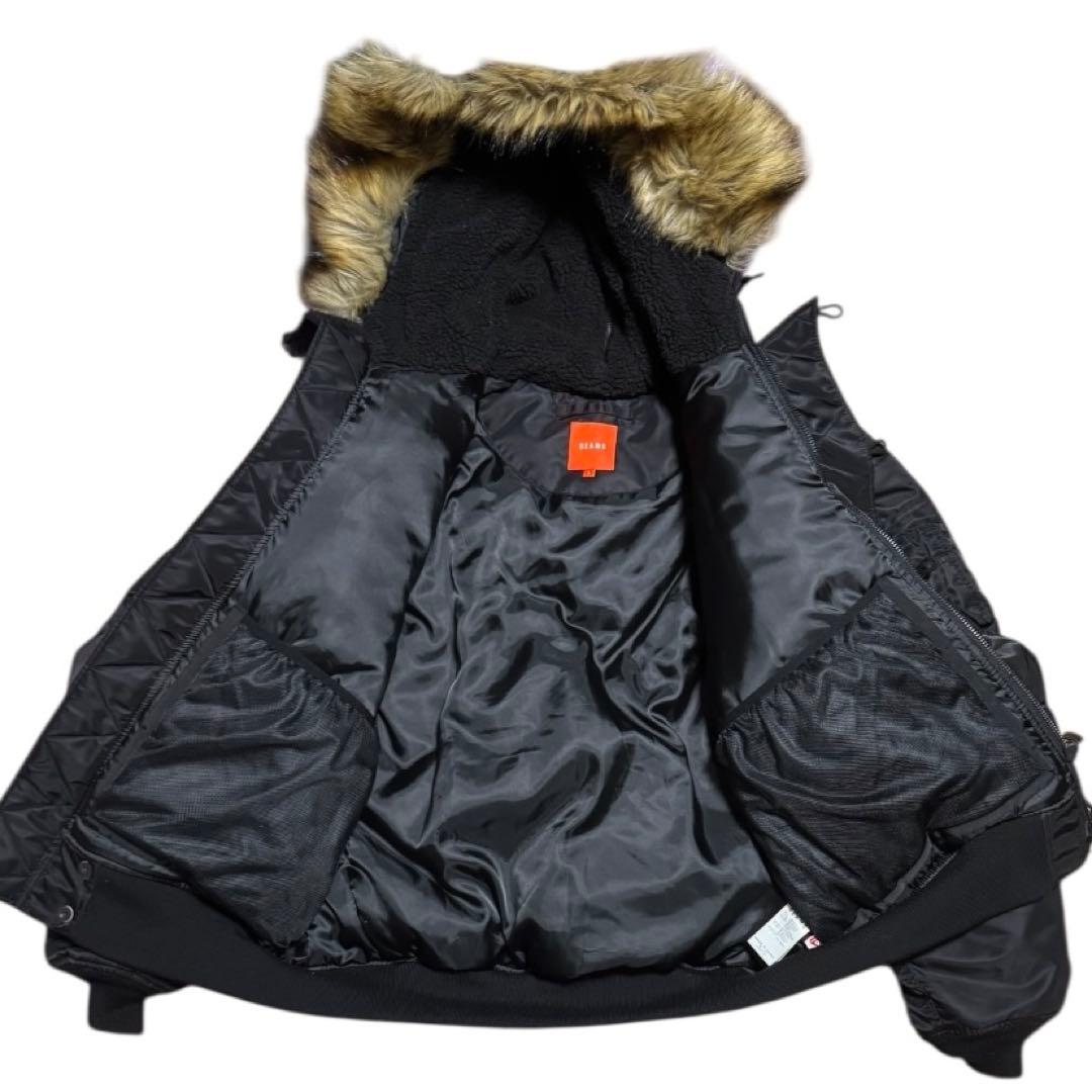 美品 BEAMS N-2B フライトジャケット プリマロフト ブラック Lサイズ