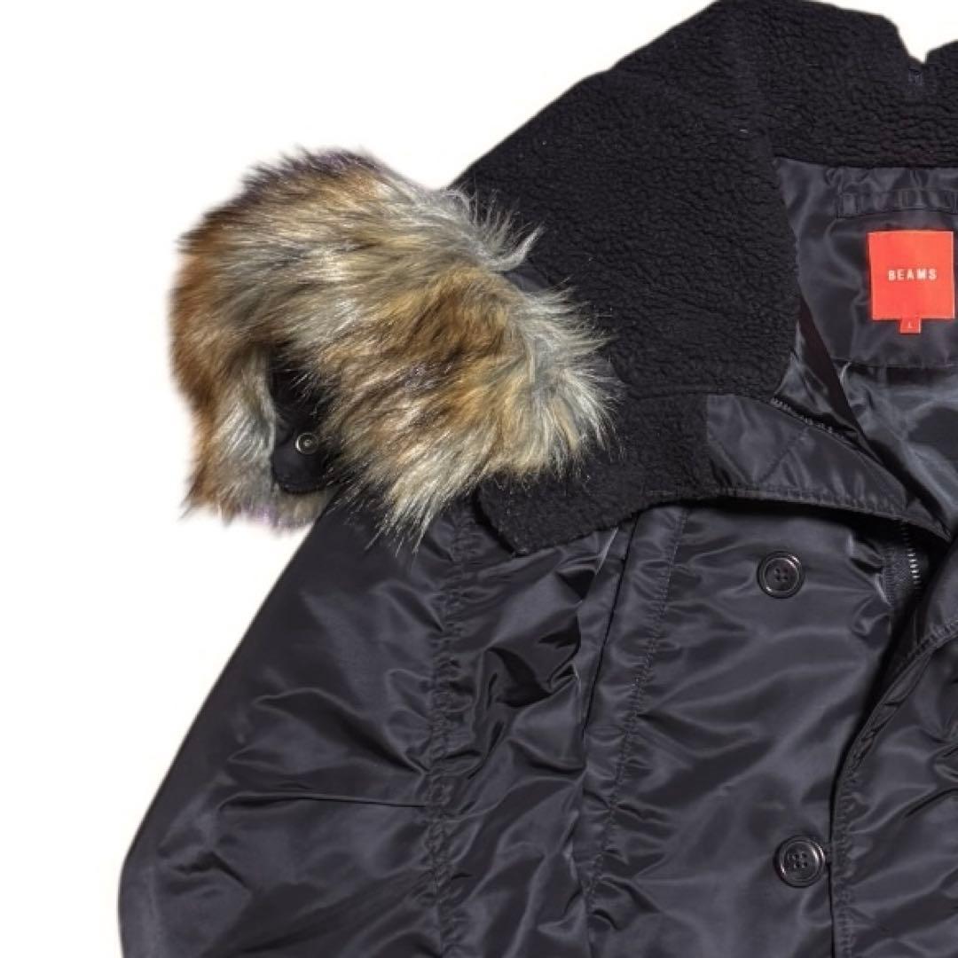 美品 BEAMS N-2B フライトジャケット プリマロフト ブラック Lサイズ