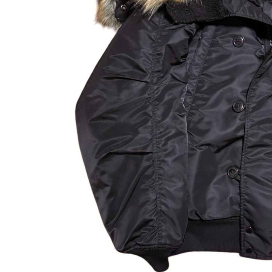 美品 BEAMS N-2B フライトジャケット プリマロフト ブラック Lサイズ