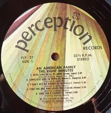 洋楽 EIGHT MINUTES/AN AMERICAN FAMILY (US LP)