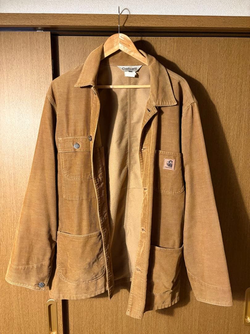 【90s・希少】カーハート コーデュロイ チョアコート 茶 XL カバーオール