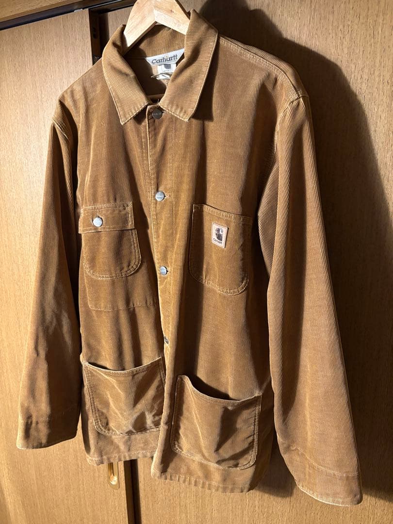 【90s・希少】カーハート コーデュロイ チョアコート 茶 XL カバーオール