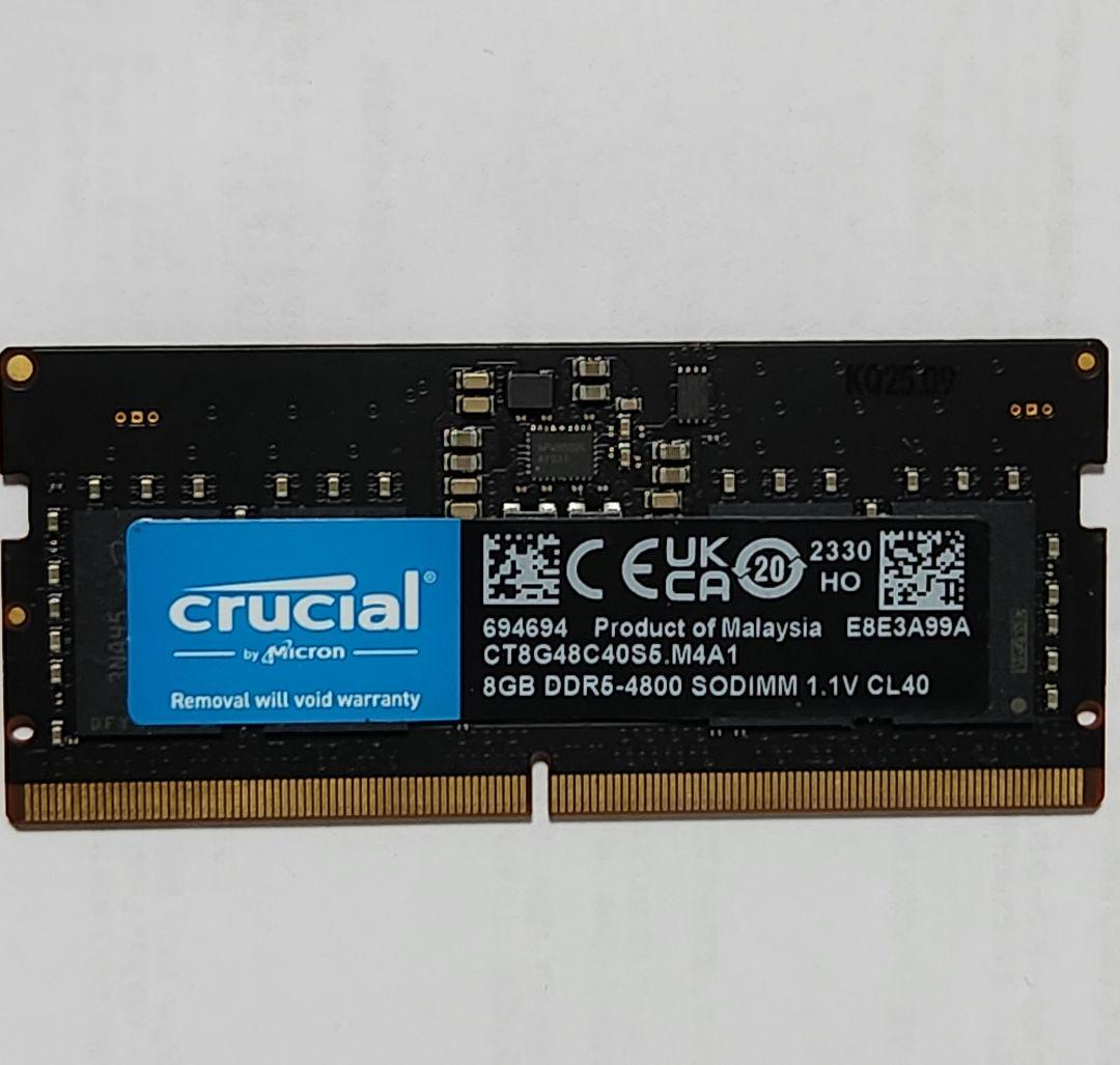 crucial 8GB DDR5-4800 SODIMM メモリー