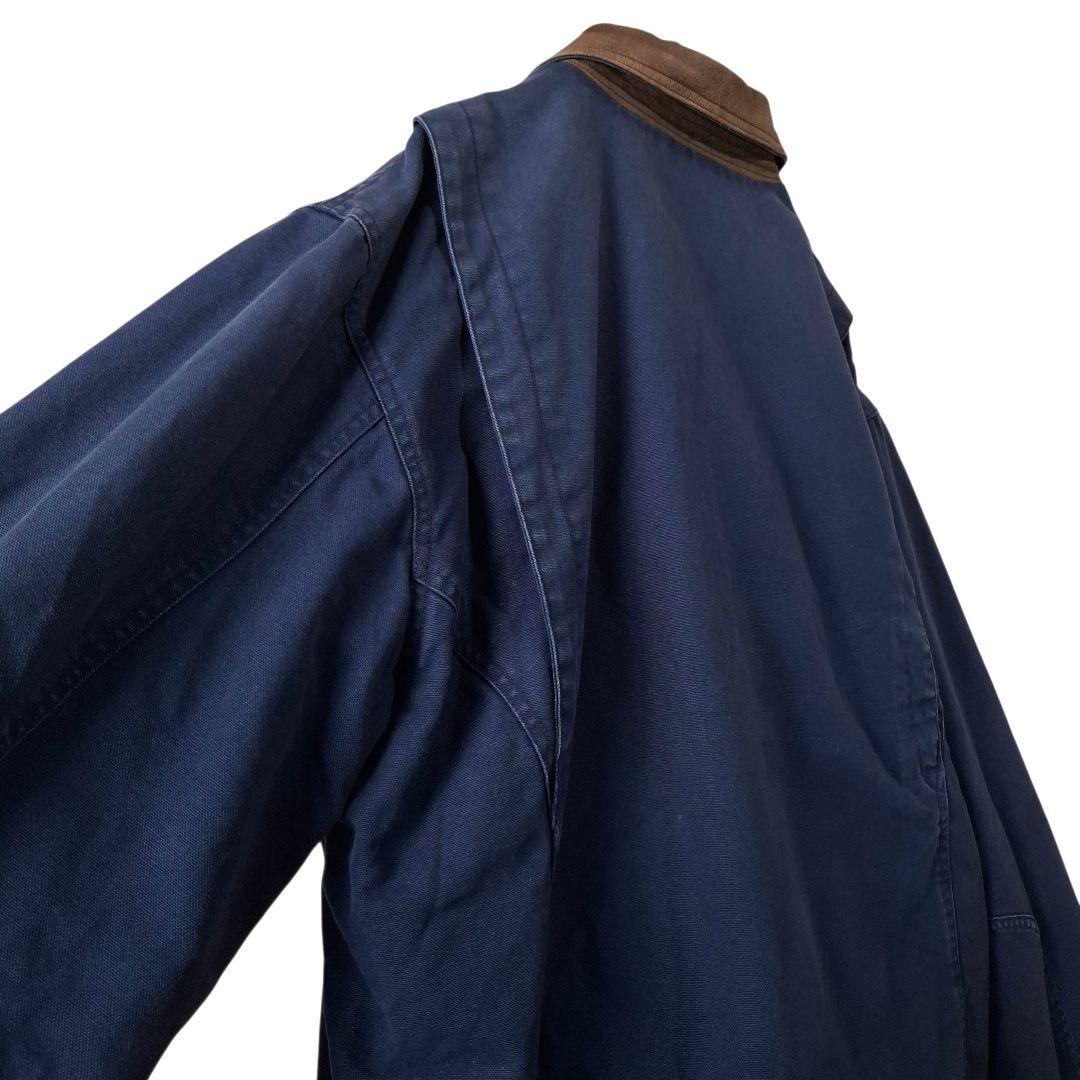90s LANDS´END ランズエンド 襟レザー ダックジャケット L
