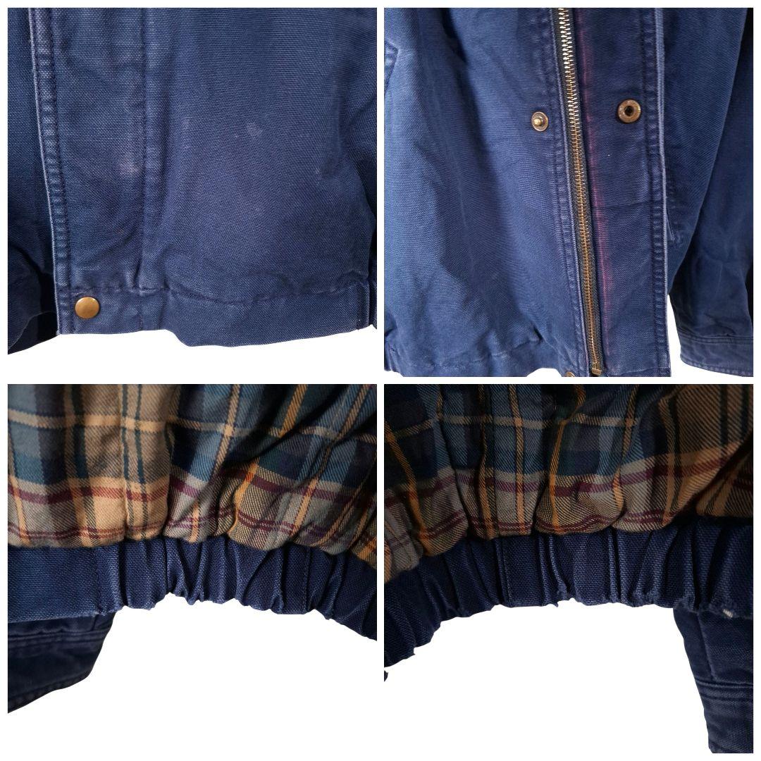 90s LANDS´END ランズエンド 襟レザー ダックジャケット L