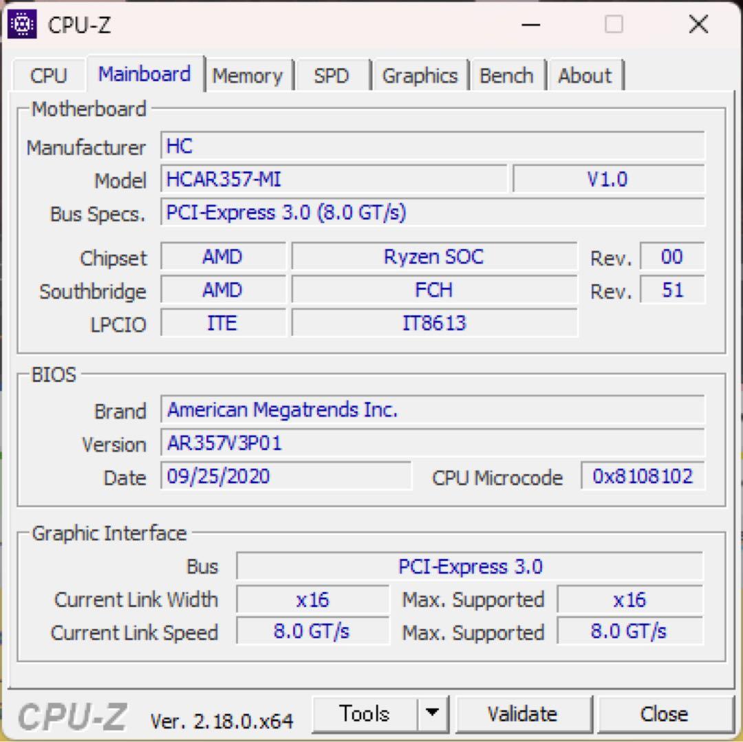 【ベアボーン】Ryzen 5 3550HミニPC動作確認済