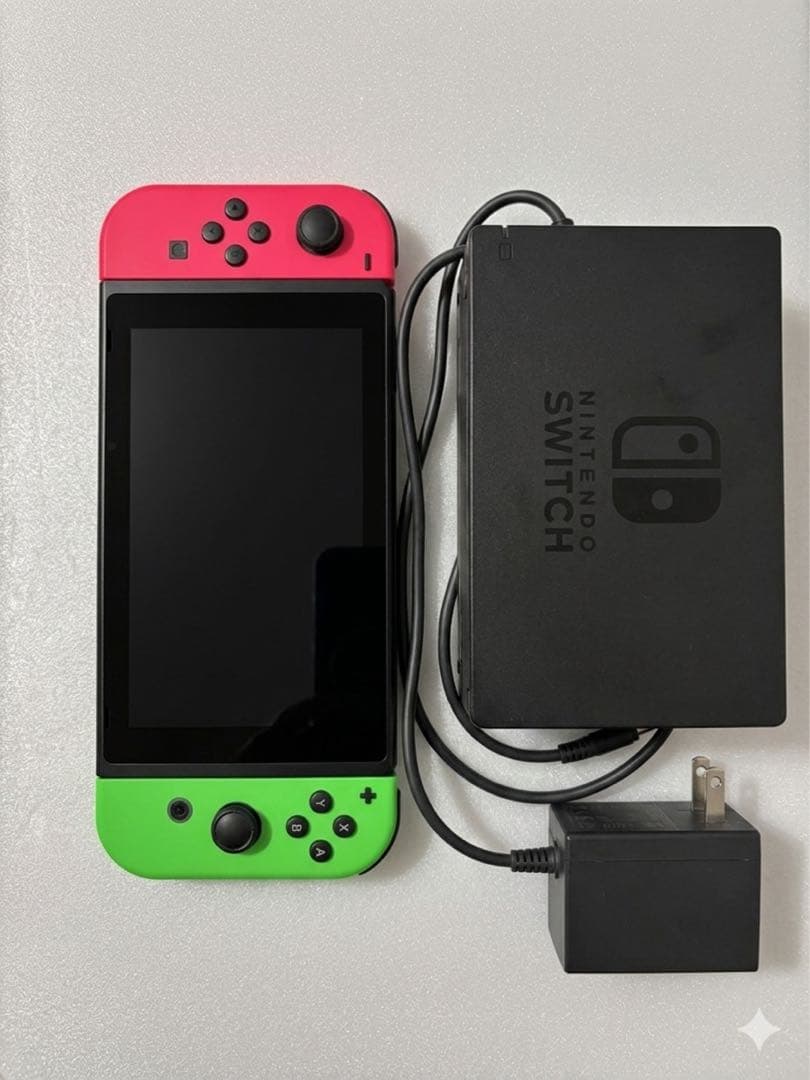 Nintendo Switch 本体 ピンク×グリーン ドック付き 動作確認済み