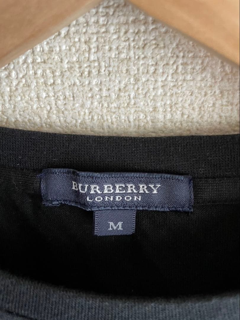 BURBERRY ブラック グラフィックTシャツ M