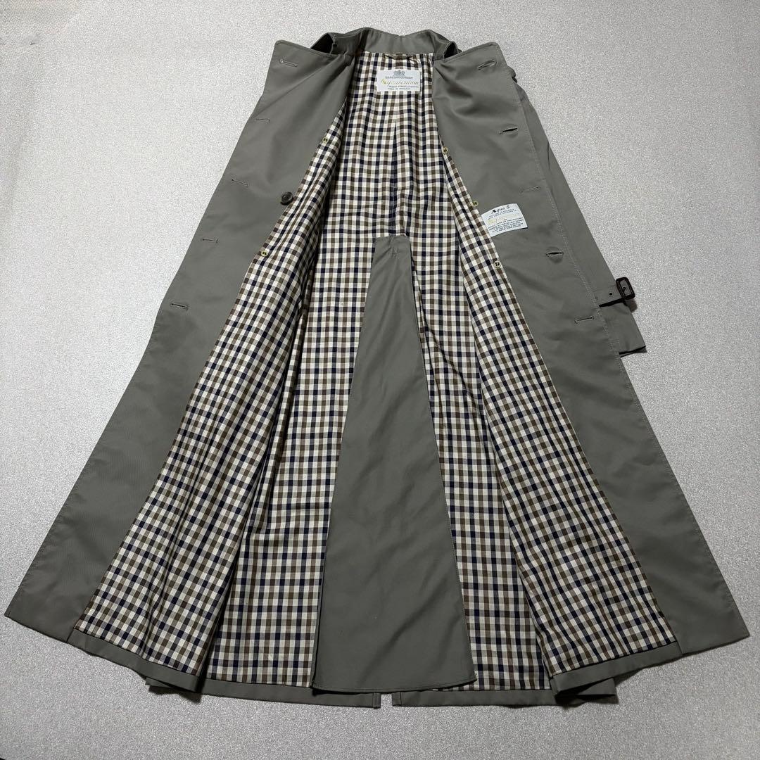 【美品✨希少色 XL】アクアスキュータム ロングトレンチコート Aqua5