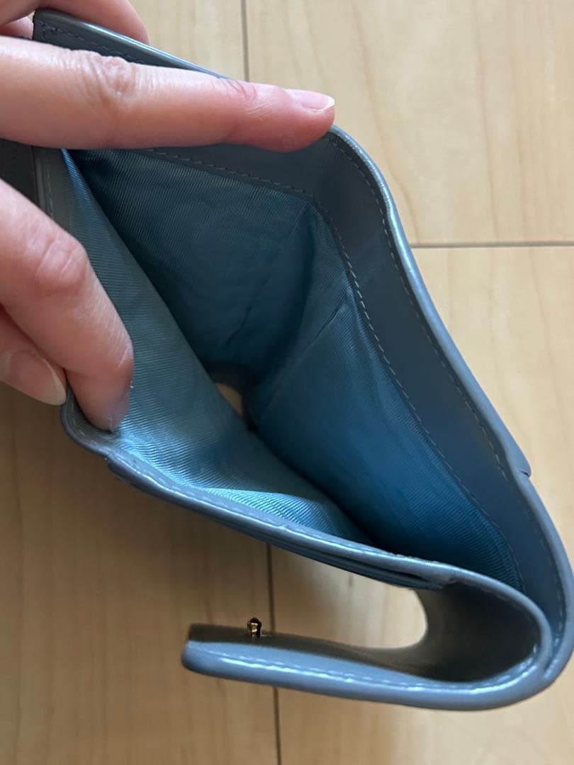Dior 折り畳み財布　水色