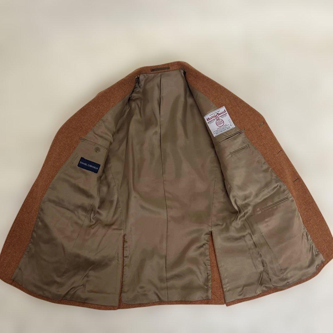 【極美品】ダニエルクレミュ×ハリスツイード　48 橙　テーラードジャケット