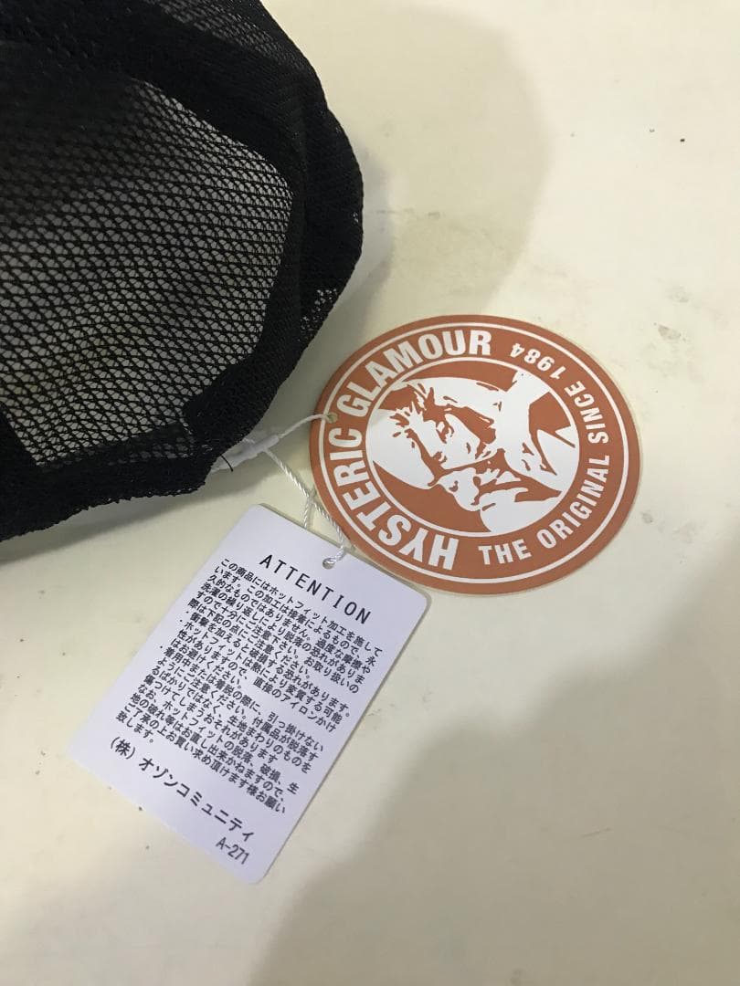 新品- タグ付き ヒステリックグラマー　スタッズメッシュキャップ /01