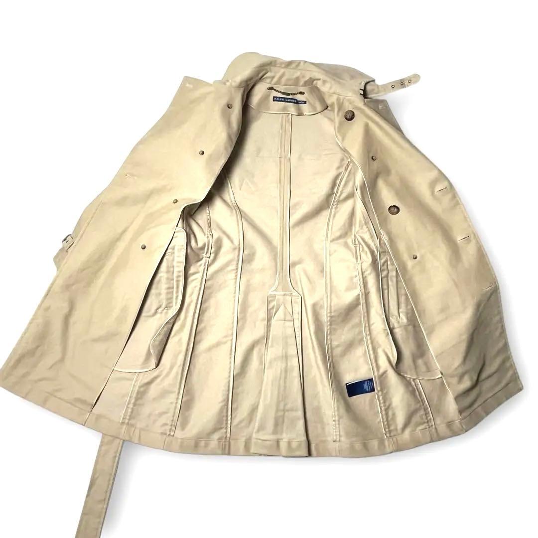 完品 ラルフローレン トレンチコート サイズ4 カーキベージュ しつけ糸付き