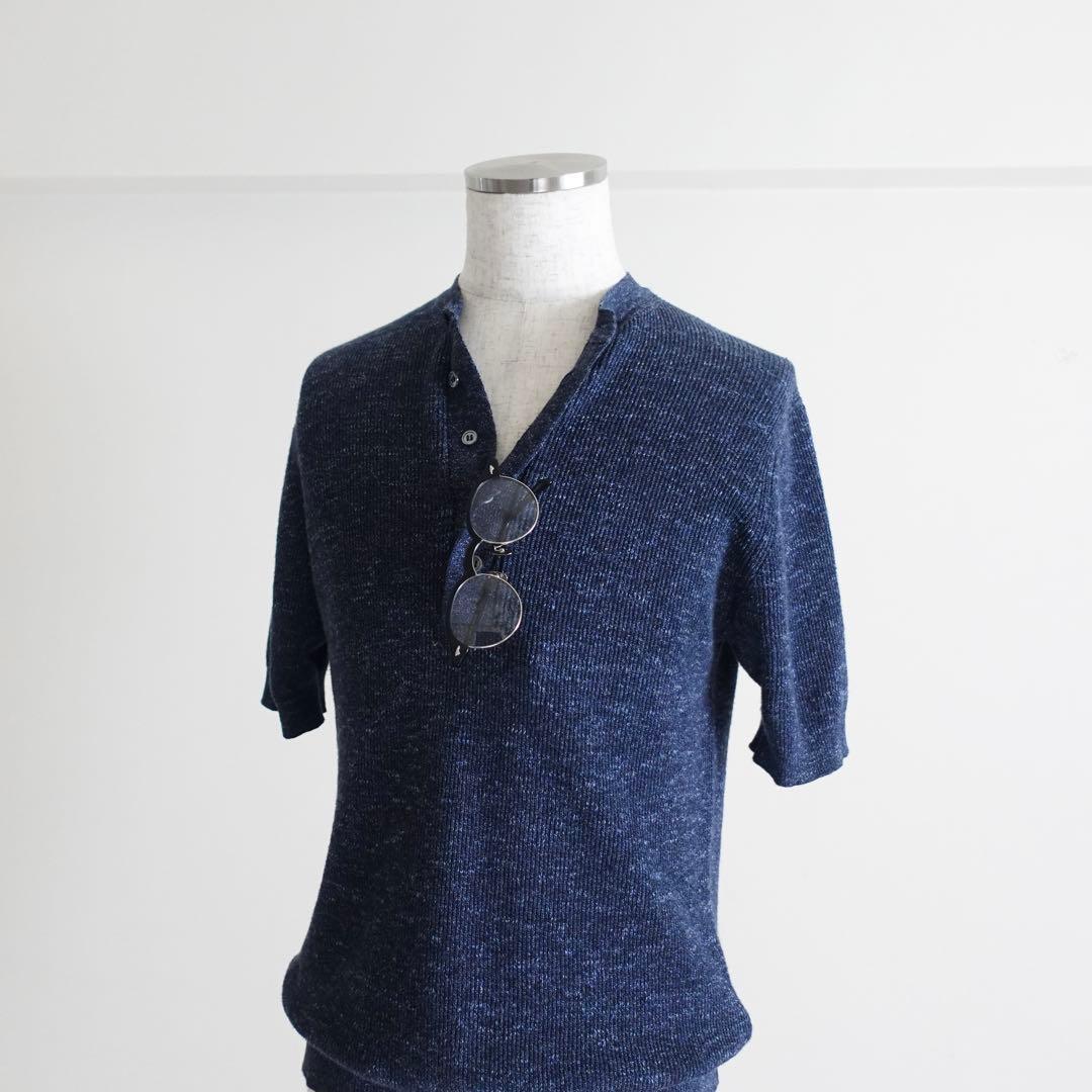 【イタリア製】FILIPPO DE LAURENTIIS ヘンリーネックTシャツ