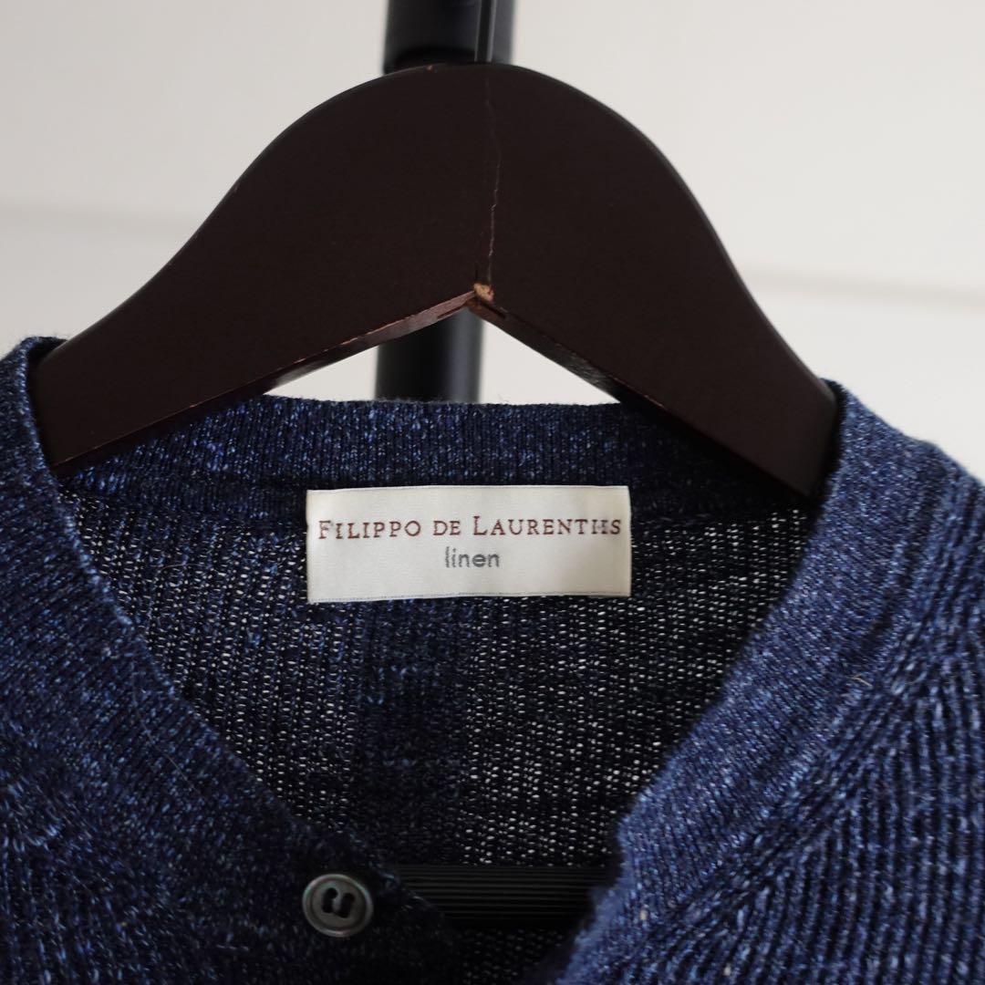 【イタリア製】FILIPPO DE LAURENTIIS ヘンリーネックTシャツ