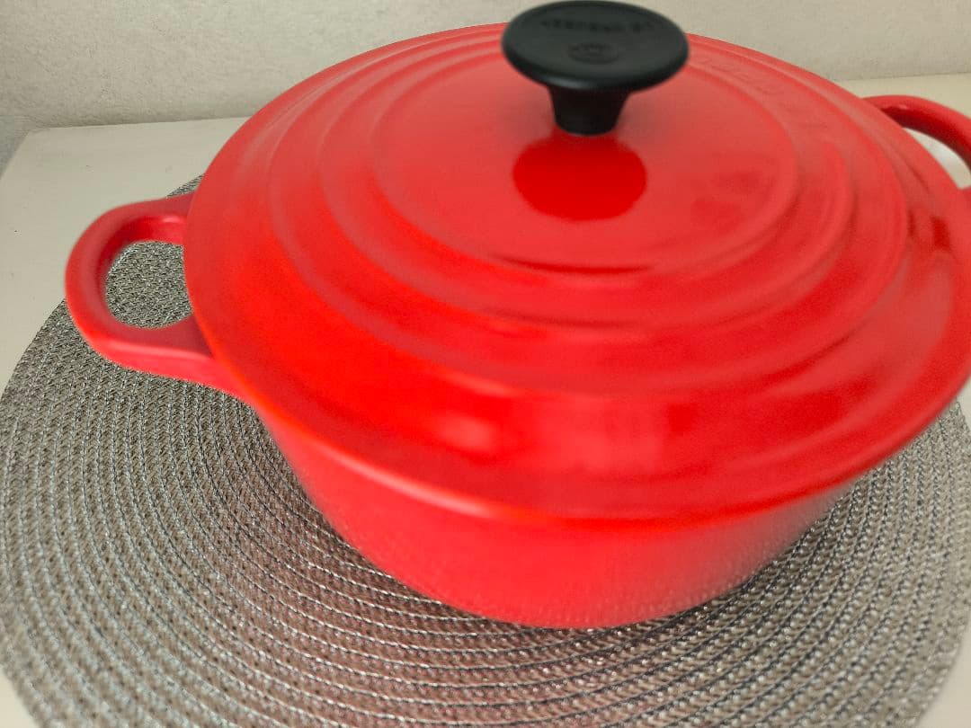 Le Creuset ココットロンド20cm 赤　オレンジ