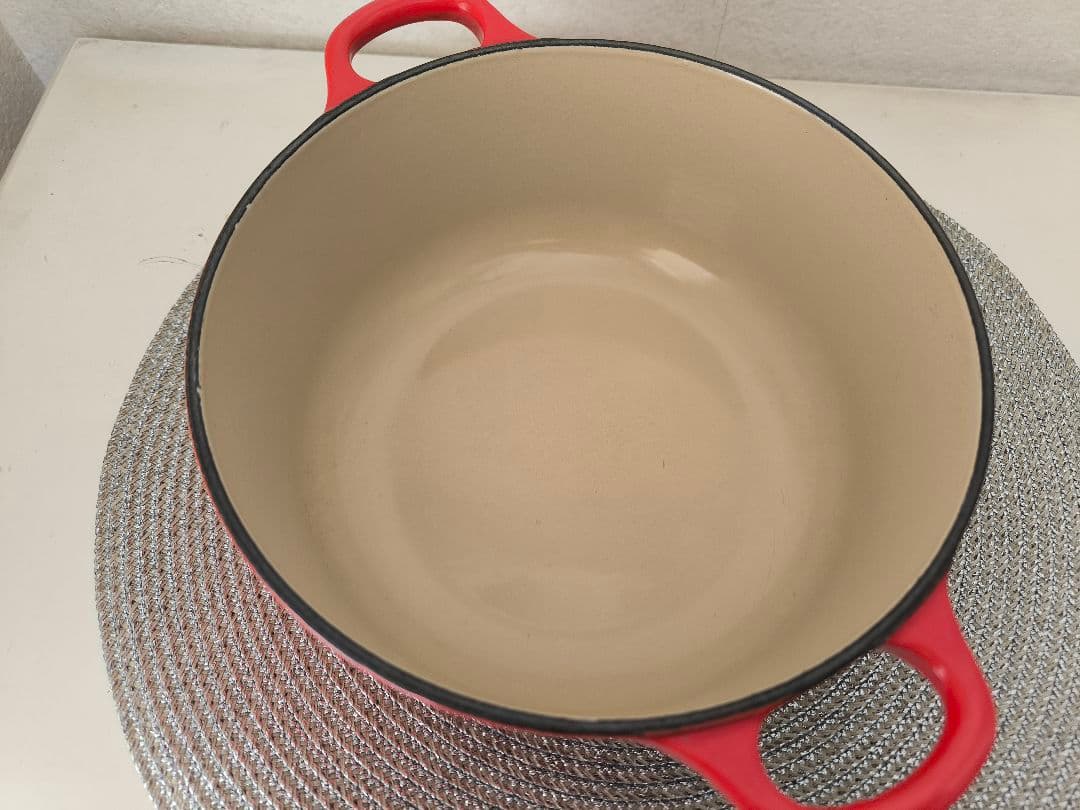 Le Creuset ココットロンド20cm 赤　オレンジ