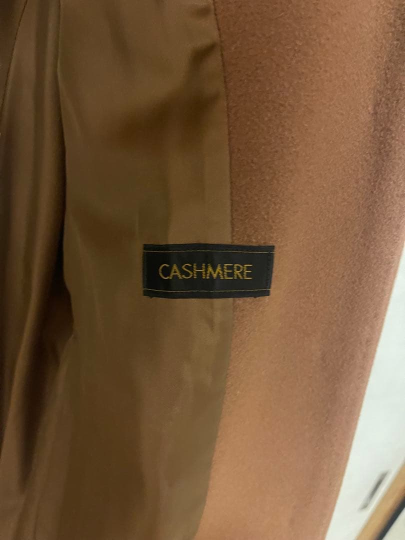   カシミヤロングコート マキシ丈 比翼