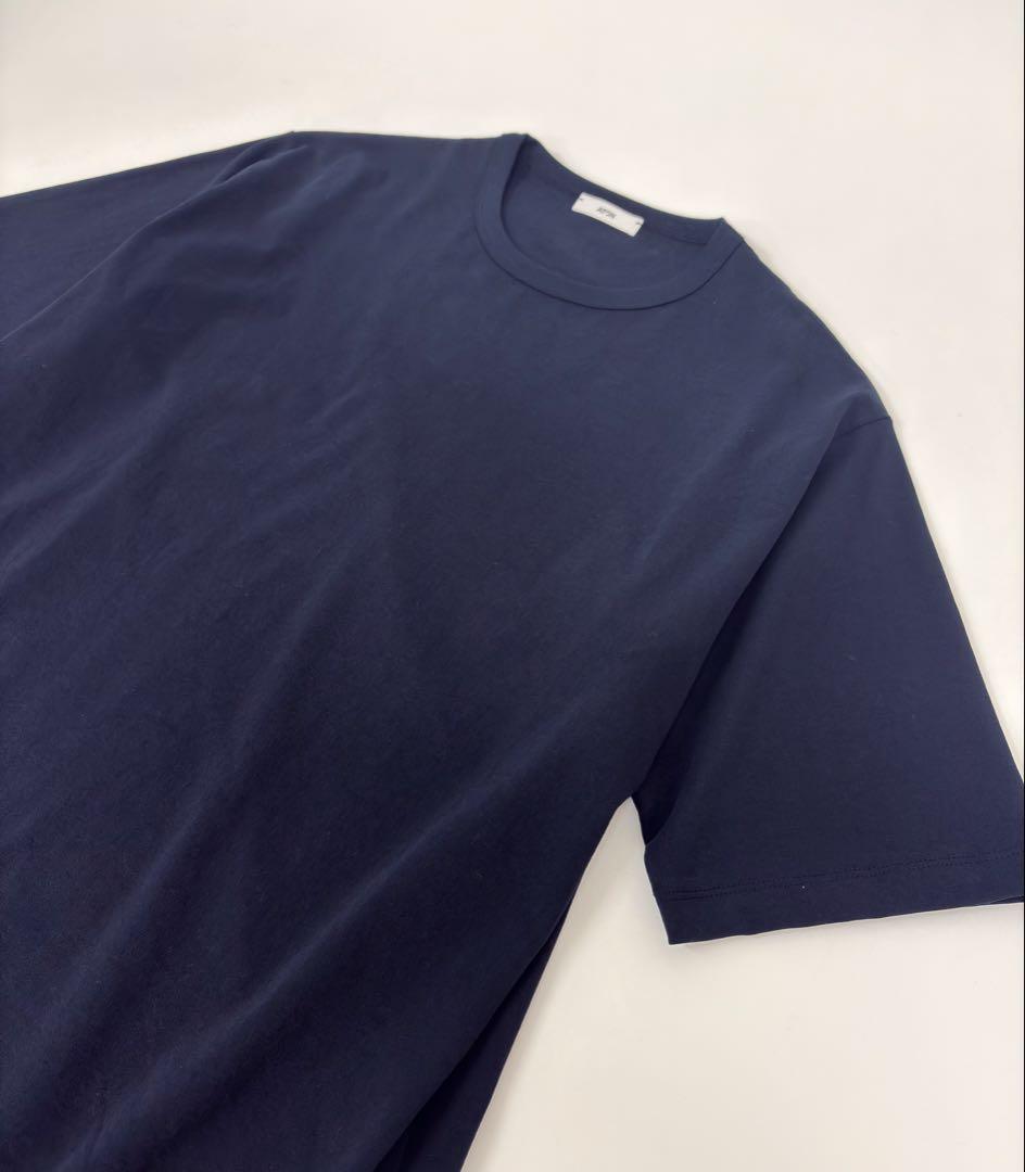 トップス ATON/26SS DRY COTTON JERSEY T-SHIRT NAVY