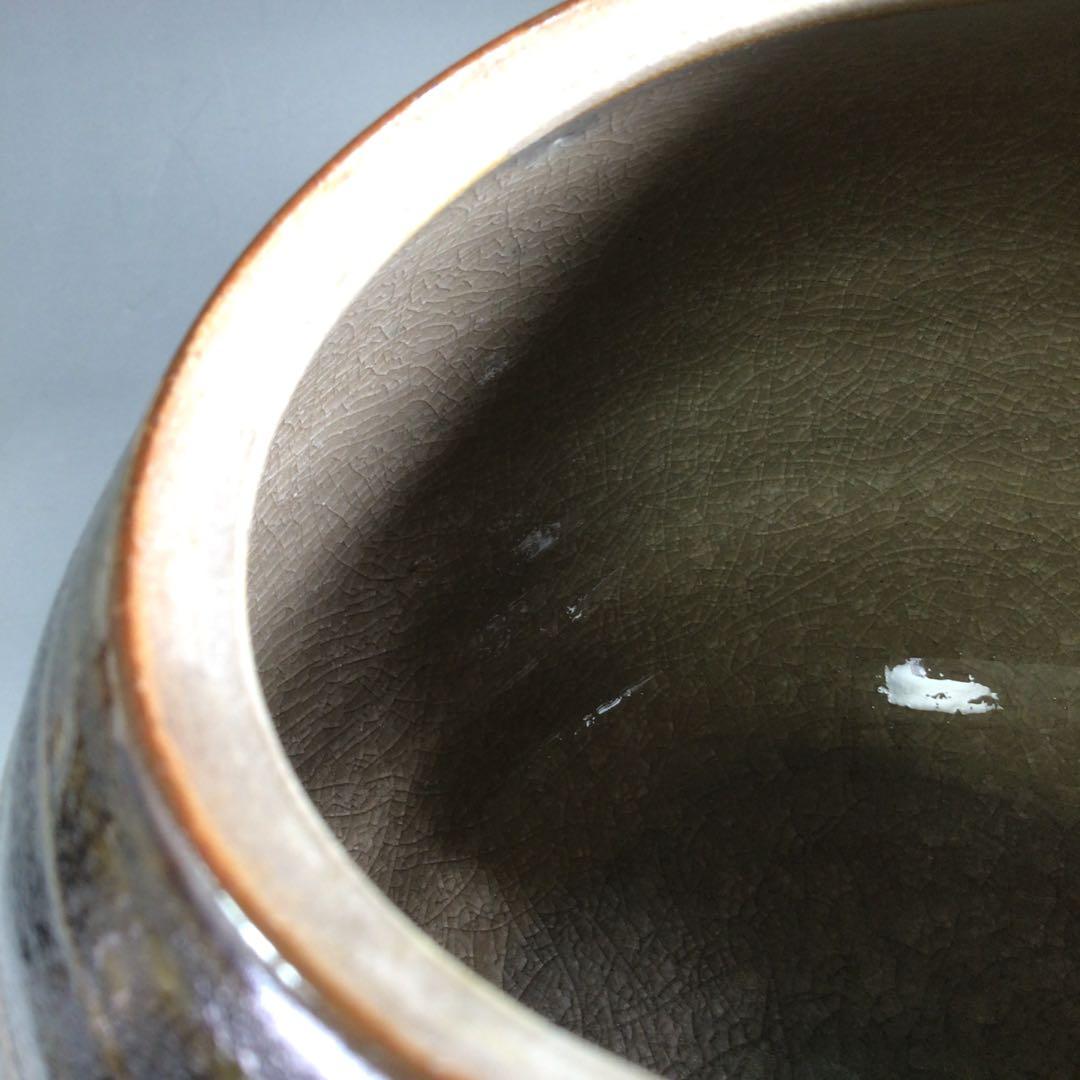 Ｐ８８９　水指　『粟田焼』『伊東陶山造』　木箱　茶道具