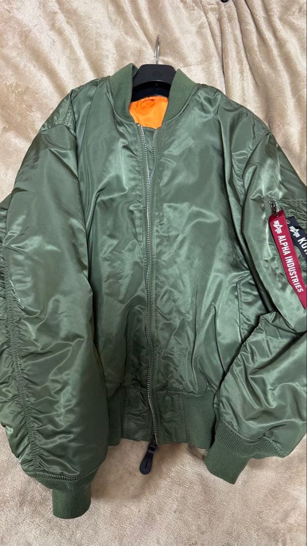 ALPHA MA-1 FLIGHT JACKET セージ XL 中綿あり