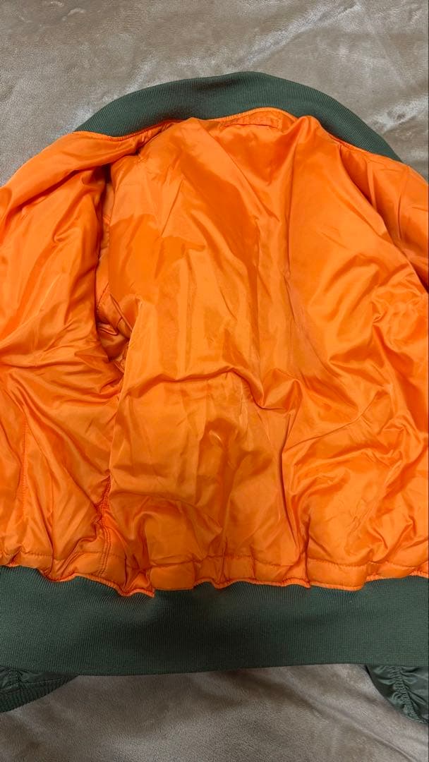 ALPHA MA-1 FLIGHT JACKET セージ XL 中綿あり