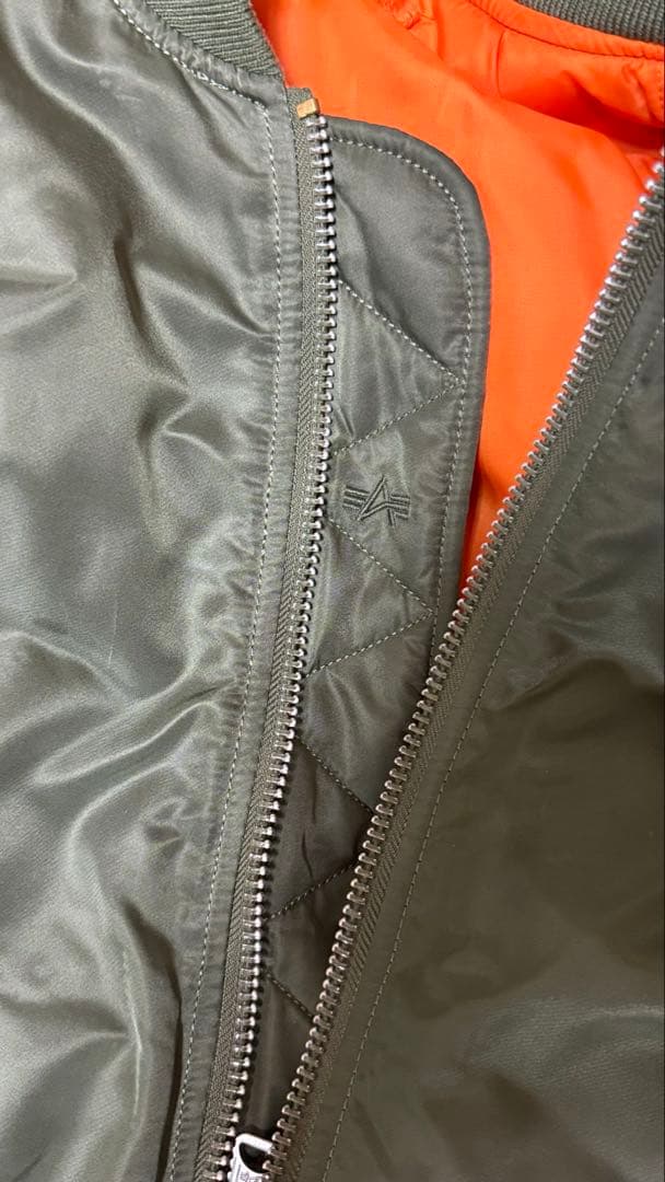 ALPHA MA-1 FLIGHT JACKET セージ XL 中綿あり