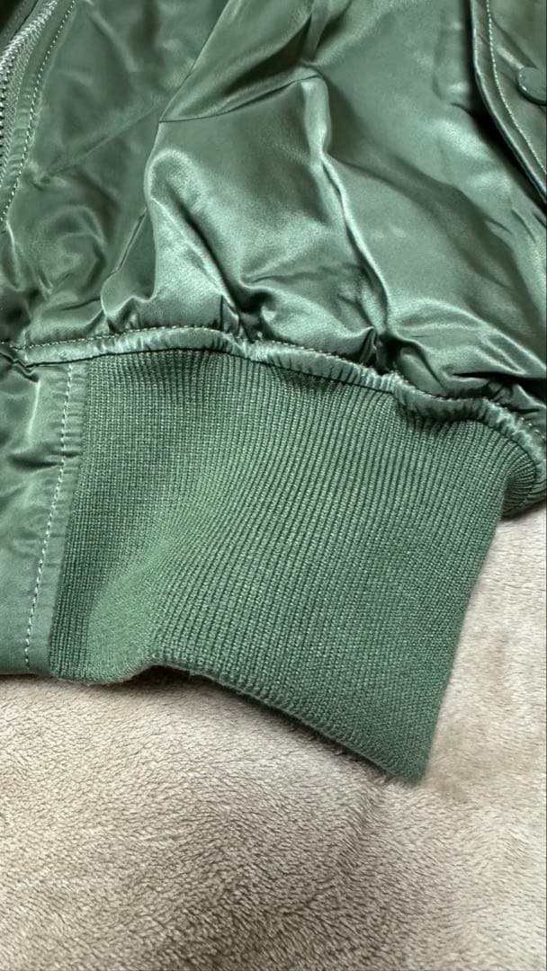 ALPHA MA-1 FLIGHT JACKET セージ XL 中綿あり