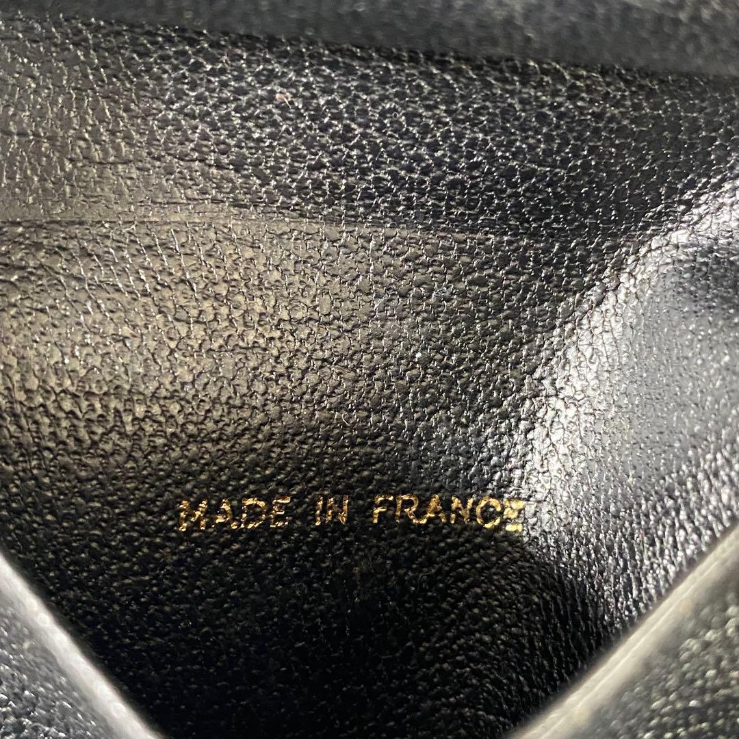 CHANEL シャネル ココマーク Wホック 三つ折り財布 ブラック　黒　箱付き