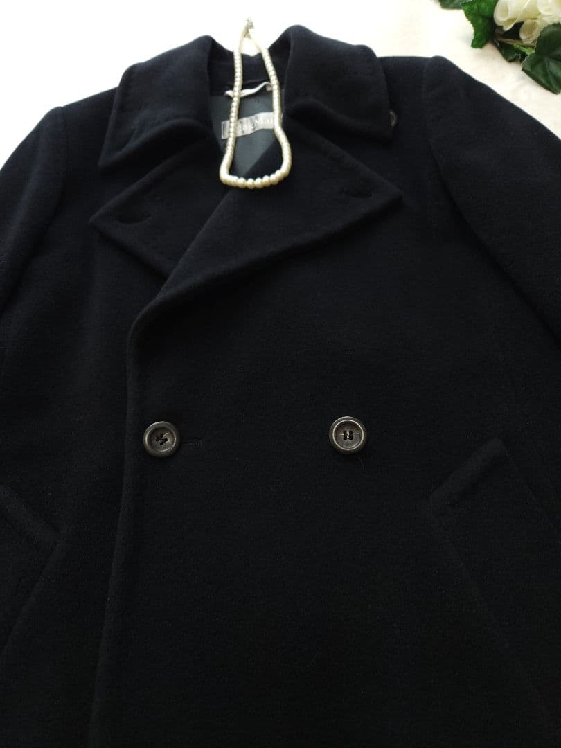 MaxMara 高級ロングコート 26万 アンゴラ ブラック　秋冬～春先迄