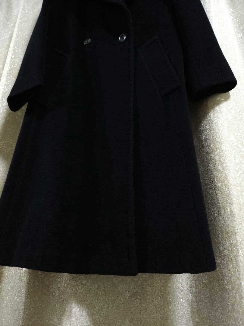 MaxMara 高級ロングコート 26万 アンゴラ ブラック　秋冬～春先迄