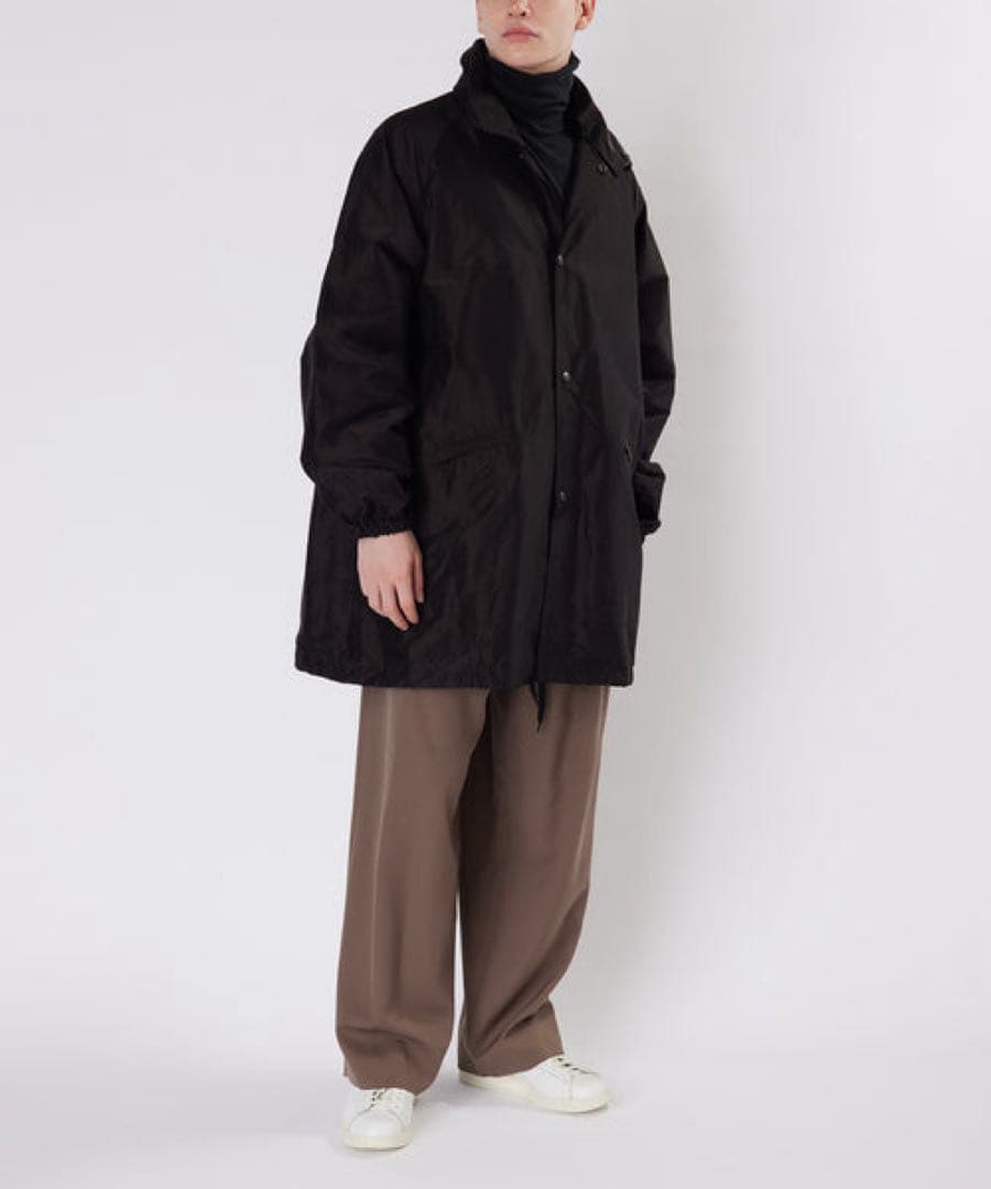 r*l様 23aw COMOLI コットンシルクフーデッドコート　サイズ2 ブラ