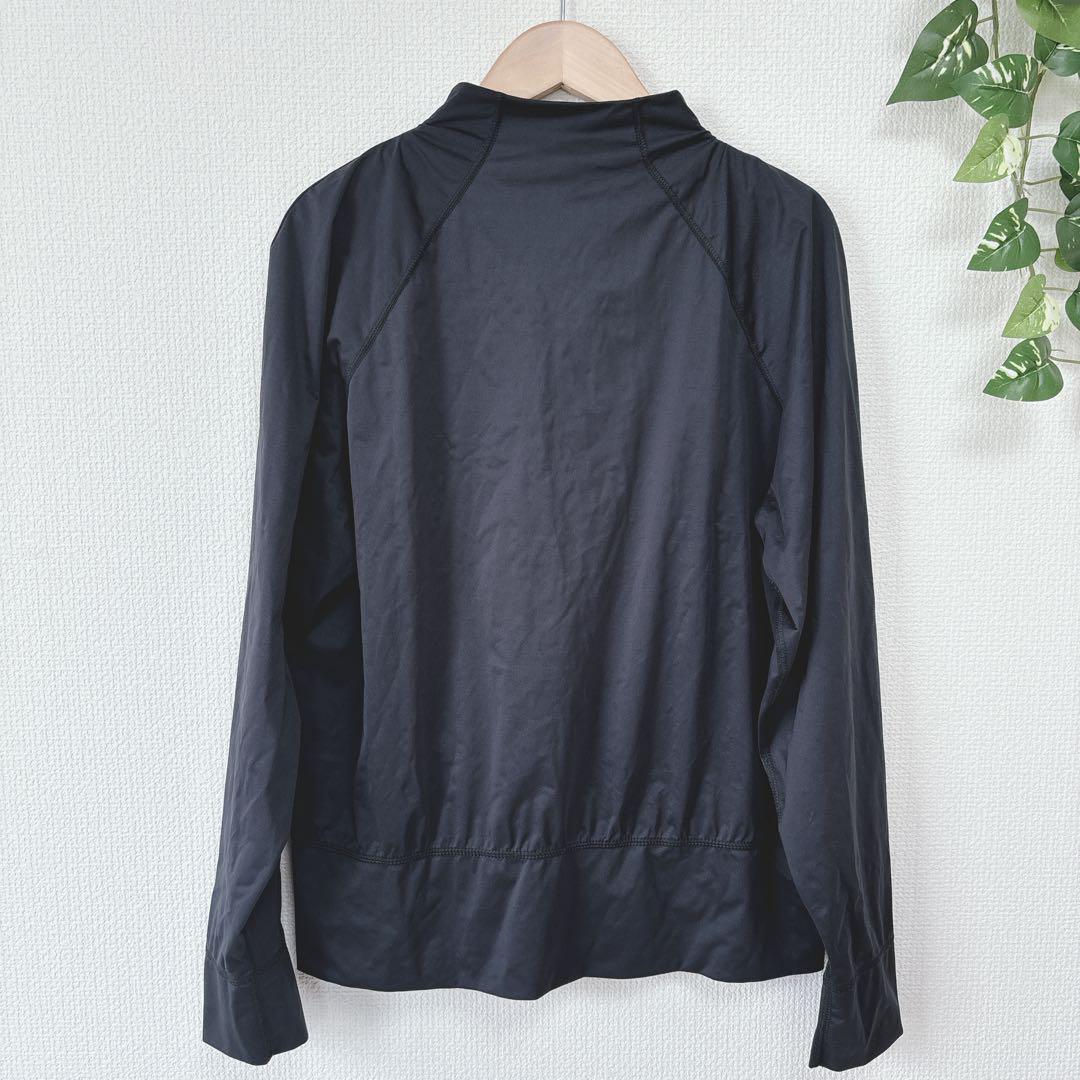 【ラバ】おうちdeホットヨガスーツ セットアップ ラグラン ストレッチ（L）黒