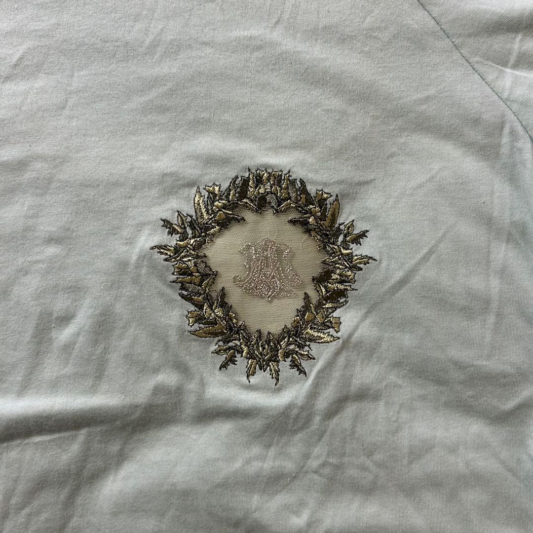 Alexander McQueen 本人期 刺繍 Tシャツ 46 イタリア製