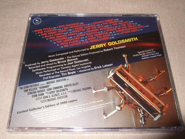 JERRY GOLDSMITH,新品,サウンドトラック,未来警察,RUNAWAY