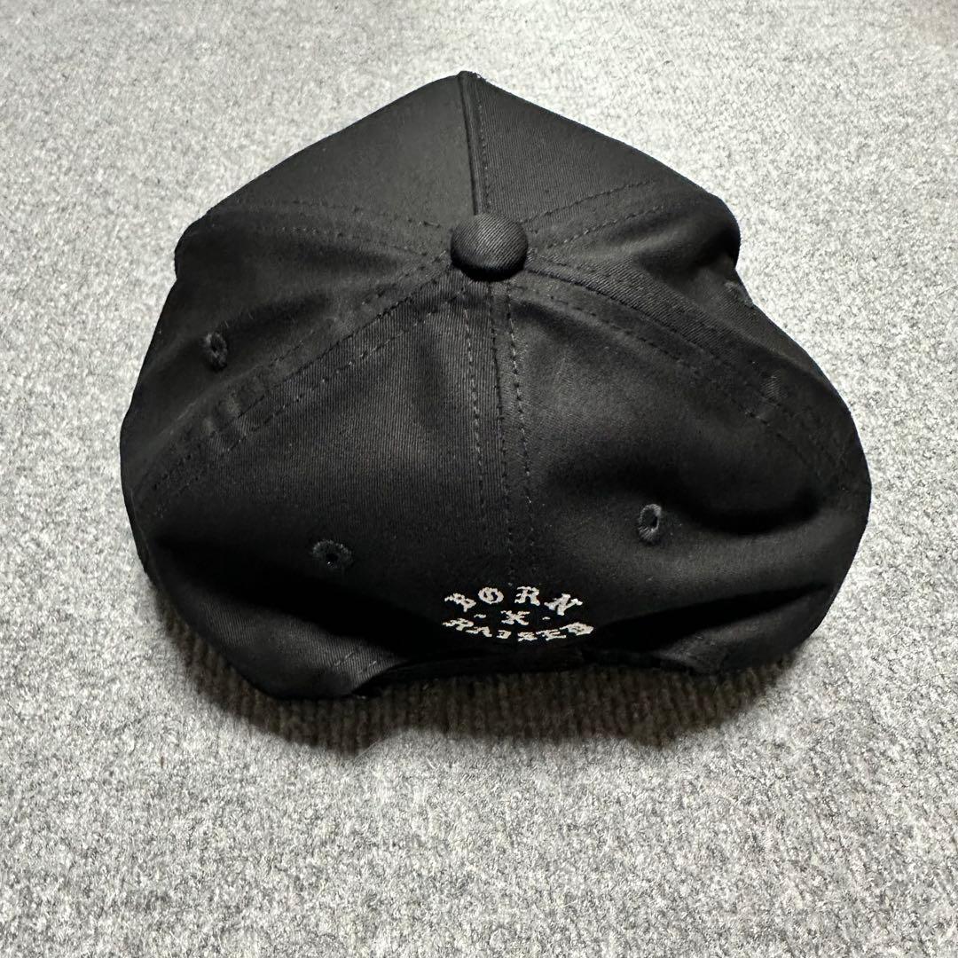 BORN X RAISED フル刺繍ベースボールキャップ 黒