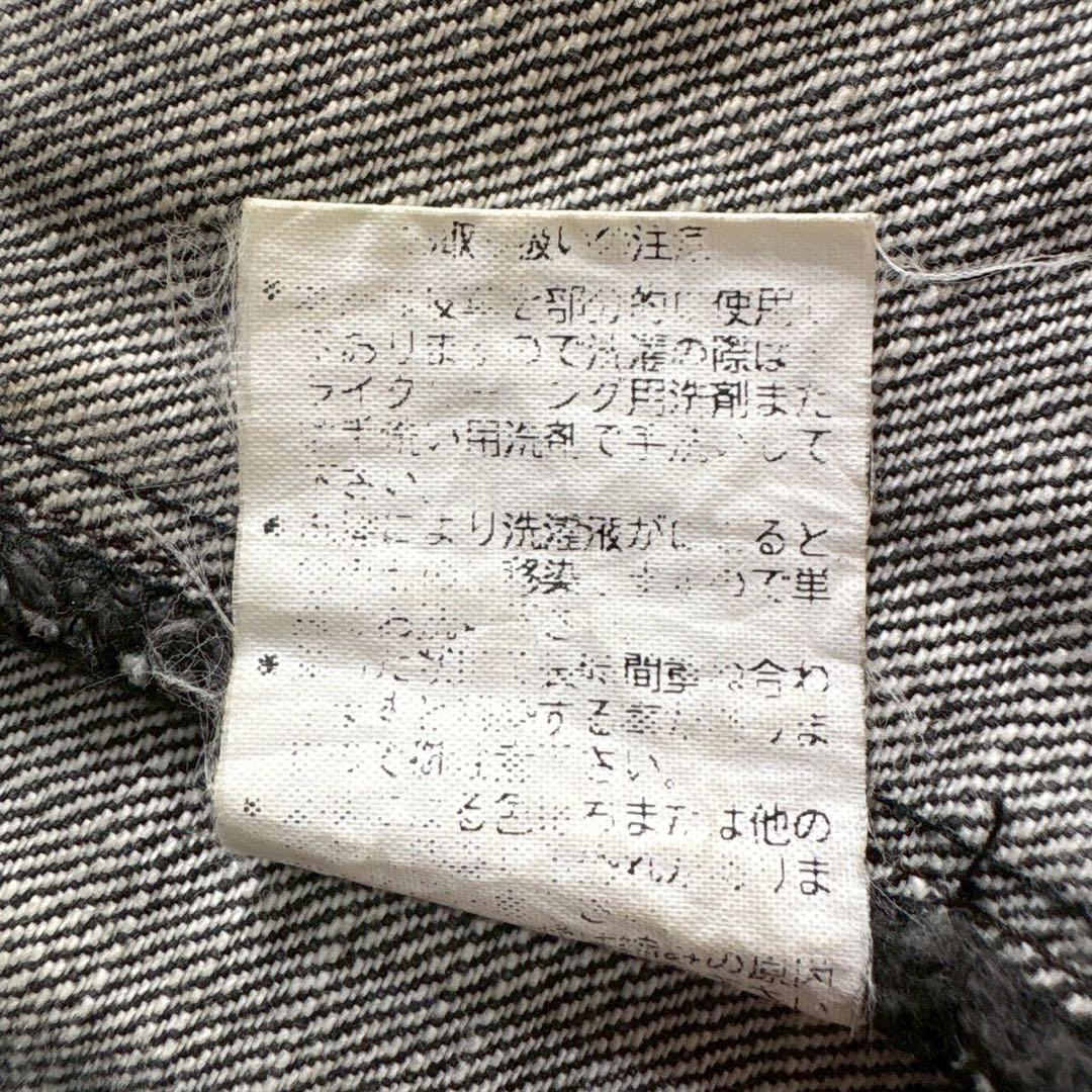 Obelisk ブラックデニムベスト　ファイヤーマン　y2k 平成　S