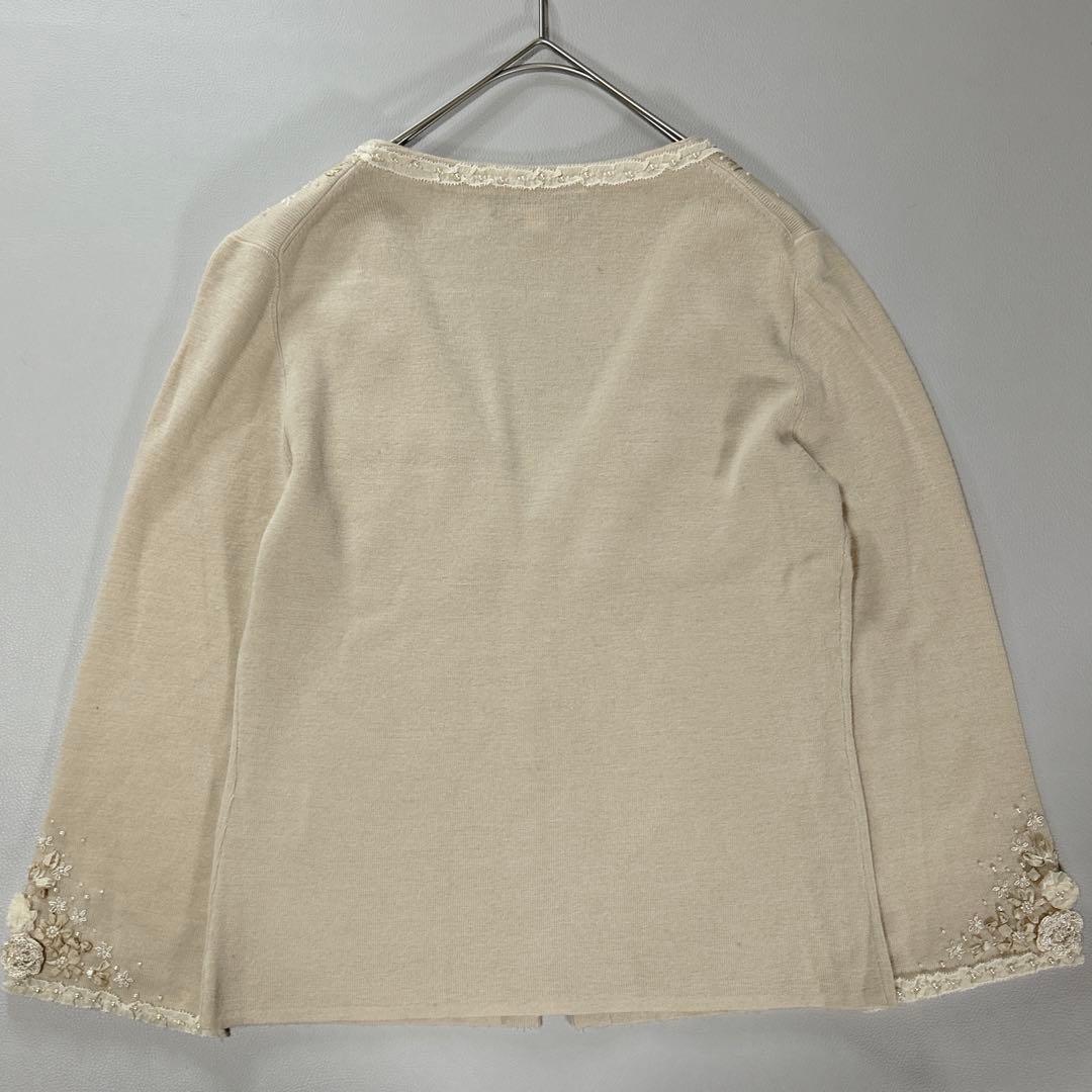 FRANCO FERRARO 花柄刺繍 ニット カーディガン アンサンブル