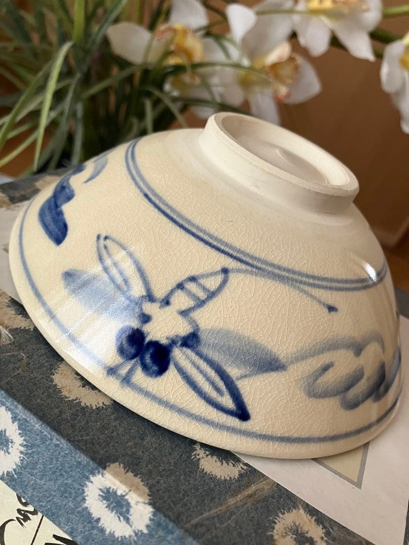 未使用❤️安南トンボ 抹茶茶碗 平茶碗