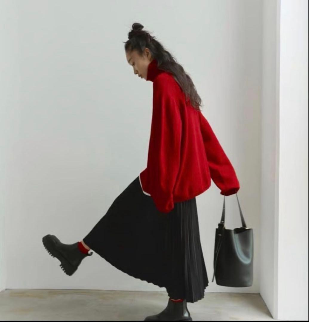 SALE新品FASHIRUファシル プリーツロングスカート ブラック