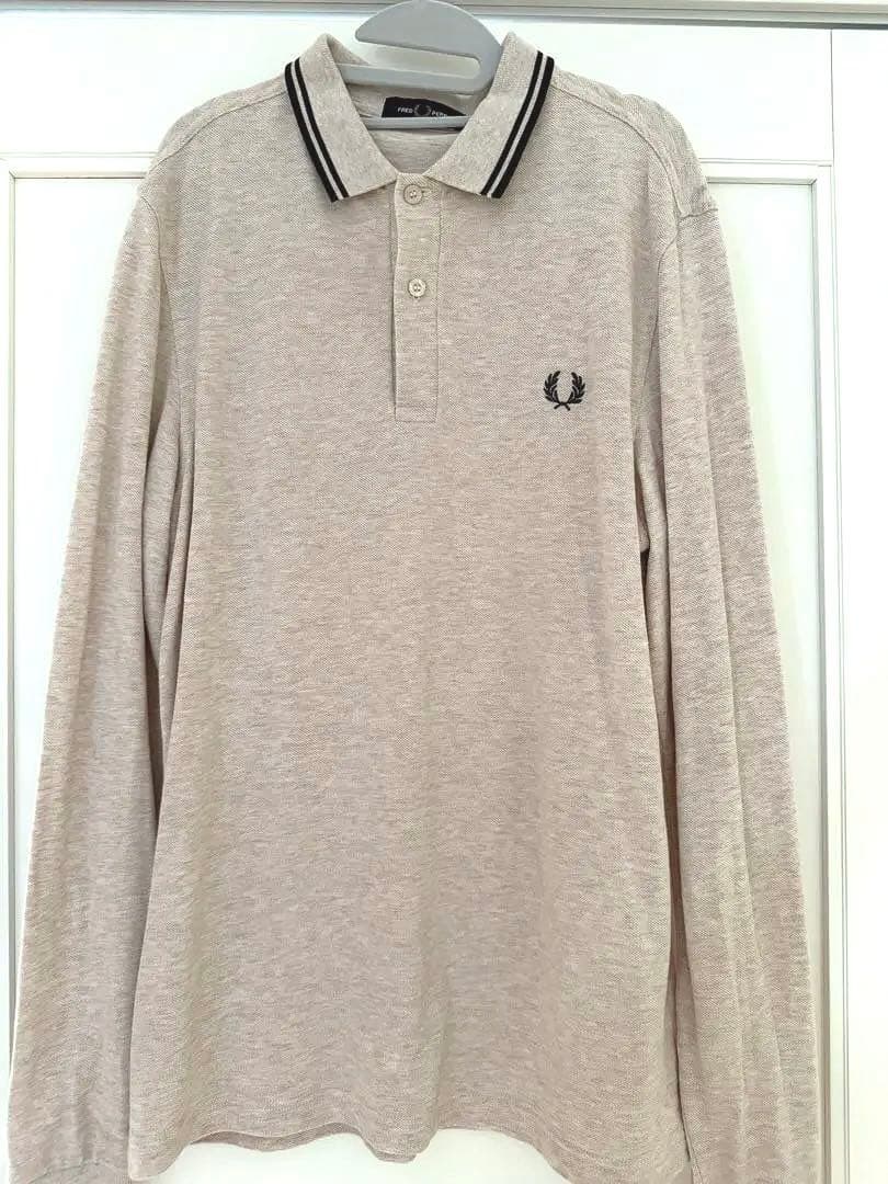 FRED PERRY ベージュ 長袖ポロシャツ M ユニセックス