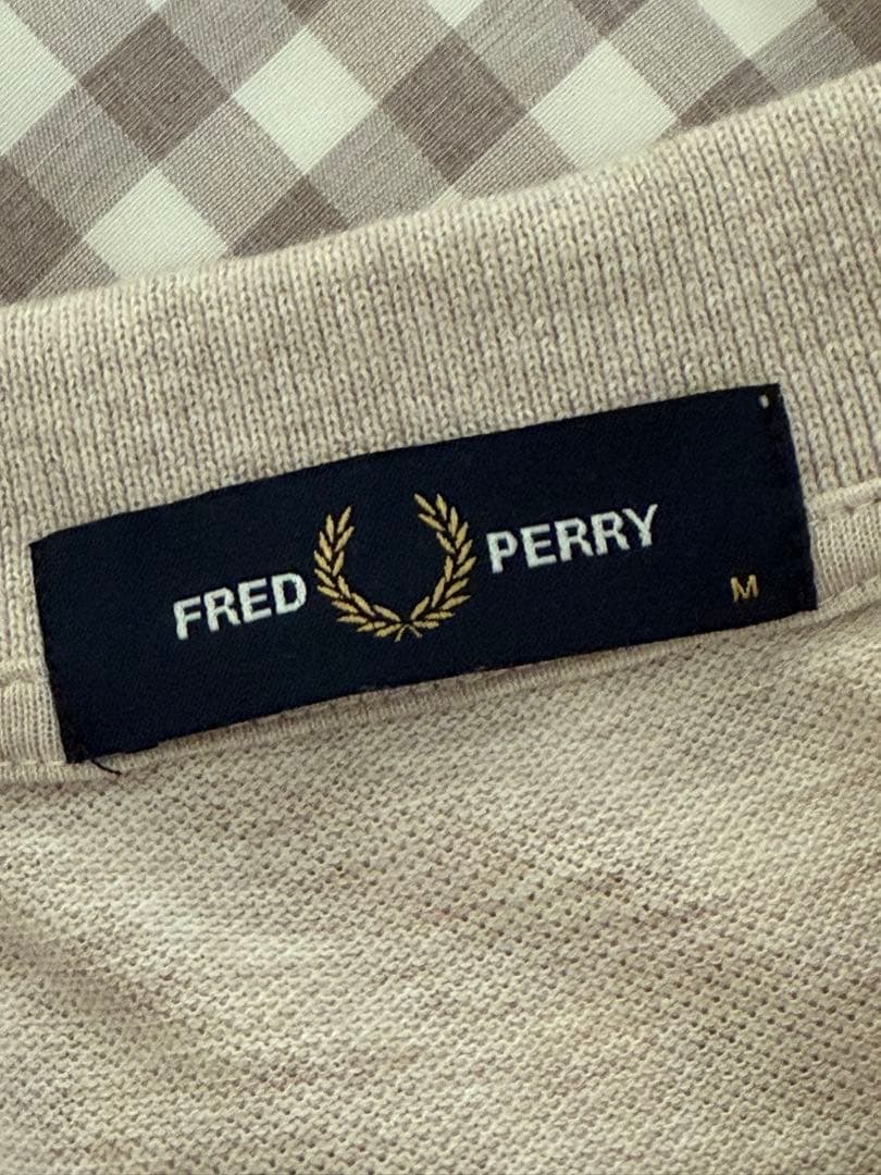 FRED PERRY ベージュ 長袖ポロシャツ M ユニセックス