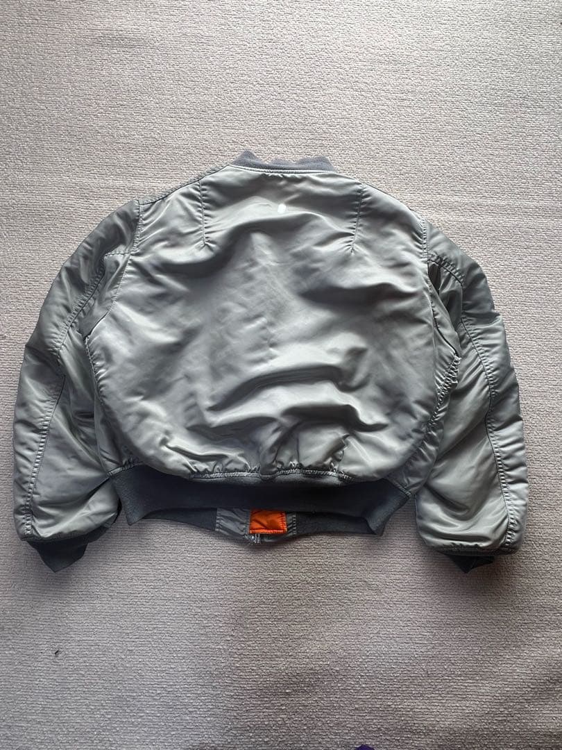 90s ALPHA INDUSTRIES MA-1 シルバー L