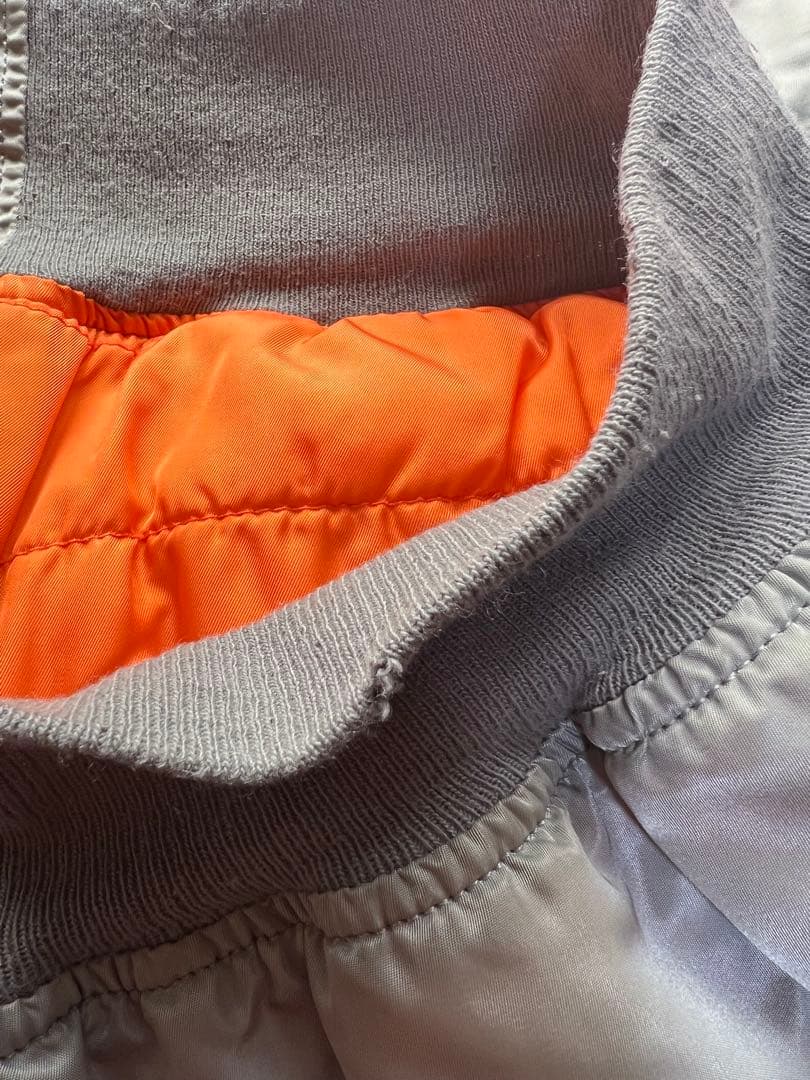 90s ALPHA INDUSTRIES MA-1 シルバー L