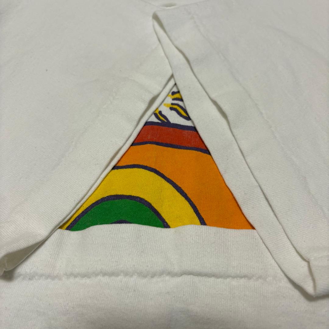 断*イ様 90s USA製 ヴィンテージ　Tシャツ　虹　企業　レインボー　ハート