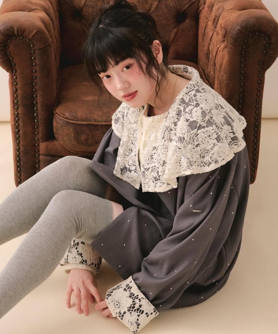 新品 loin nuit nuance button lace jacket