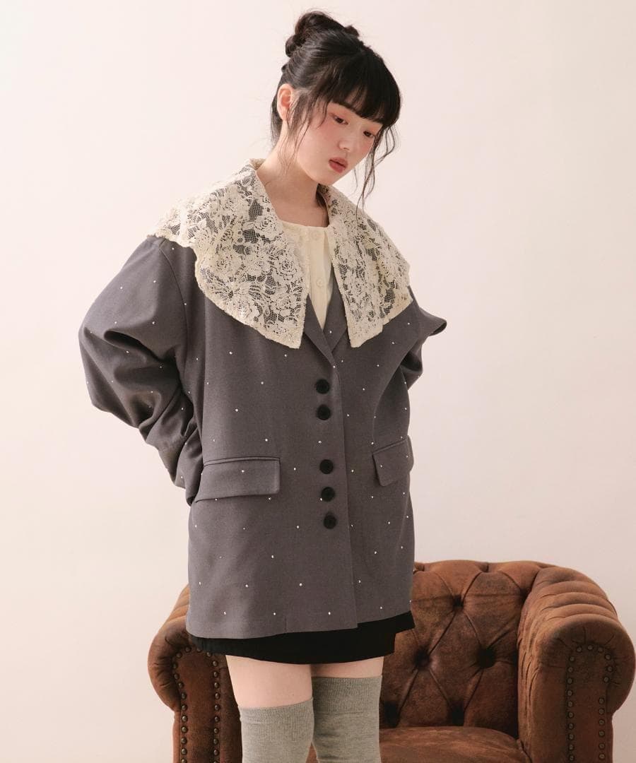 新品 loin nuit nuance button lace jacket
